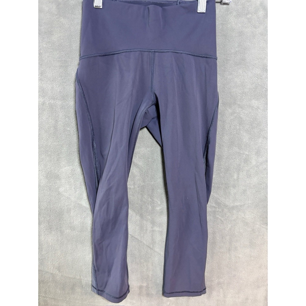 Lululemon Speed Up Crop Pants  20 Long'' - Size 4 Grey/ Blue Workout Sport